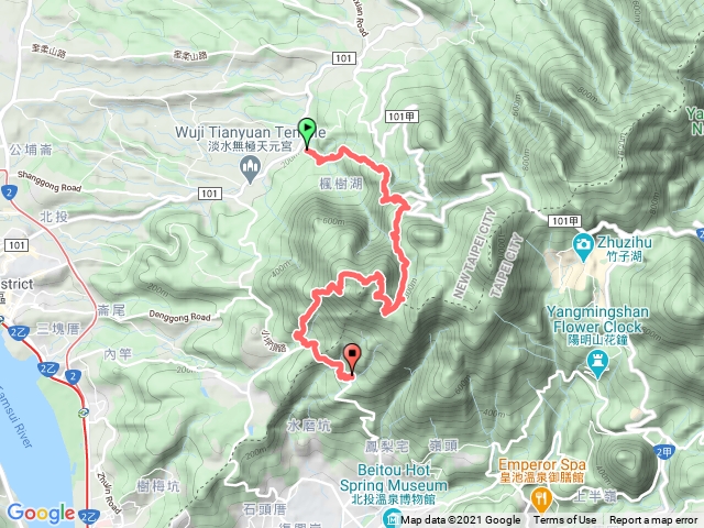 楓樹湖、火燒山、面天山、向天池、興福寮