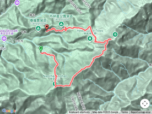 上宇內山/南插天山/魯培山/保阿爾山/北插天山/多崖山/赫威山