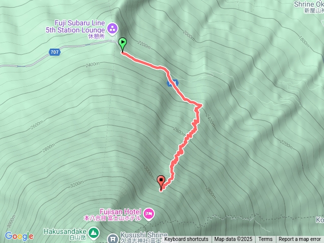富士山五合目到蓬萊館