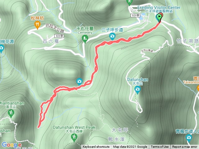 二子坪面天山登山口步道