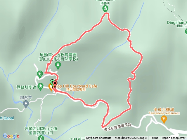 20231012陽明山頂山市民小巴1號站瑪蕃山頂山溪山O型