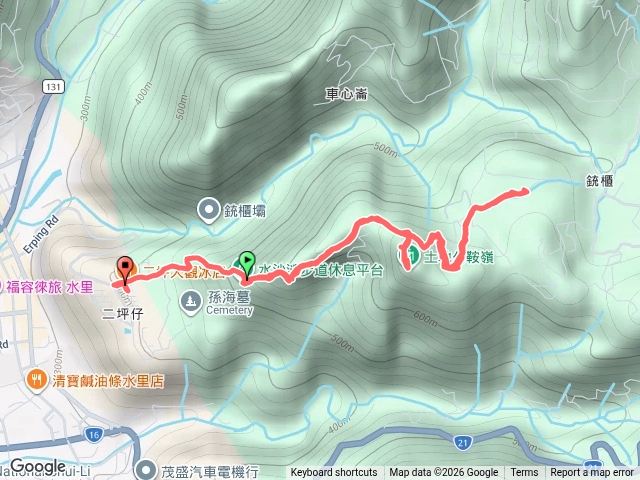 水沙蓮步道二坪山預覽圖