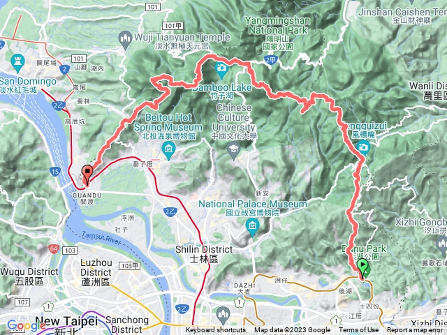 陽明山東西大縱走大湖關渡延伸版