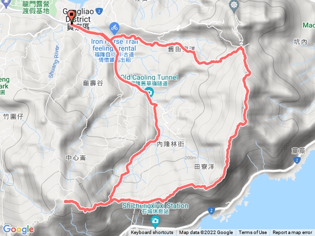 2022.3.13 雪山尾稜北段小O (福隆車站-福卯古道-隆隆山-鶯歌石山-大崛澳山-石城山-福隆山-大湖山-隆林古道-淡蘭古道-福隆車站)