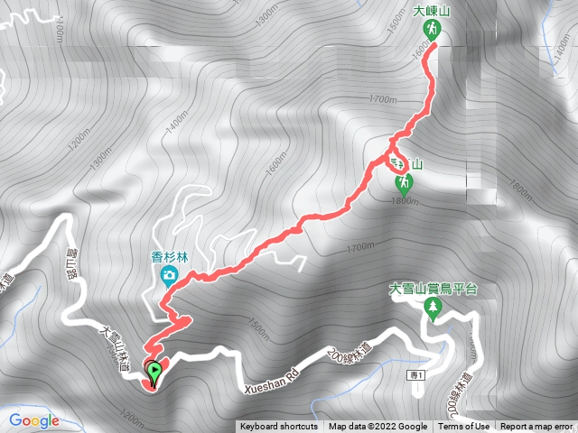 2022.7.10長壽山->大崠山 原路往返