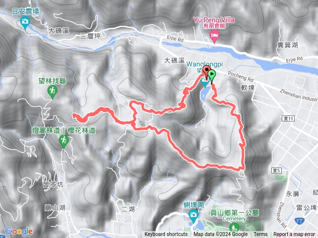 望龍三仙越嶺燈篙林道柑園路休息站