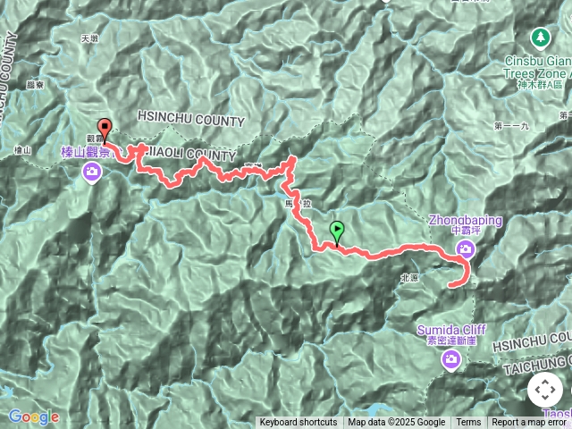 250506-D2end-九九山莊-大中小霸-九九山莊-大霸登山口