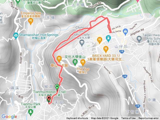 天母古道（中山北路七段232巷-文化大學（愛富三街