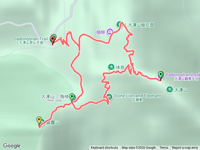 多林停車場往霹靂山、大凍山O繞預覽圖