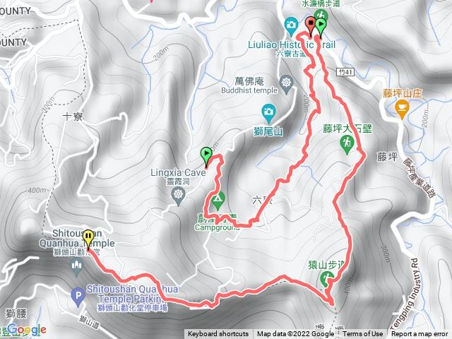 獅頭山尾經藤坪、猿山、九九至望月亭