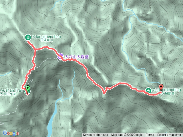 【北大武山D1】 新登山口-日湯真山-舊登山口-檜谷山莊預覽圖