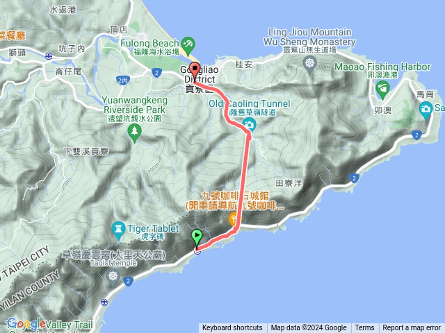 20240315新北、宜蘭舊草嶺隧道（石城到福隆）健走gpx