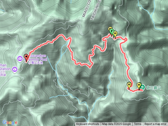 20251010_北三錐山_大雪山200林道_里程19.3公里總爬升780公尺_預計花費時間7HR