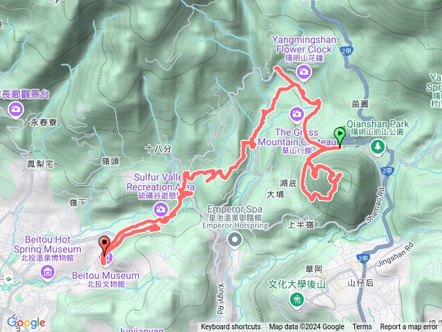 紗帽山（紅壇上腰路下）、陽峰古道、鼎筆橋、十八拐圳步道、情人瀑布、硫磺谷泡腳池、大砲岩