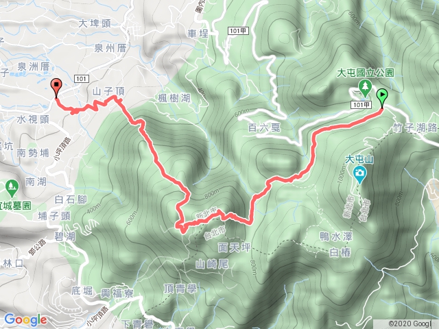 2020/03/17 二子坪>面天山>向天山>向天池>山仔頂古道>天元宮