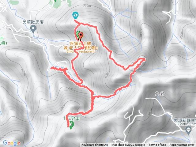 桃園金山面山金面山十三分山O型