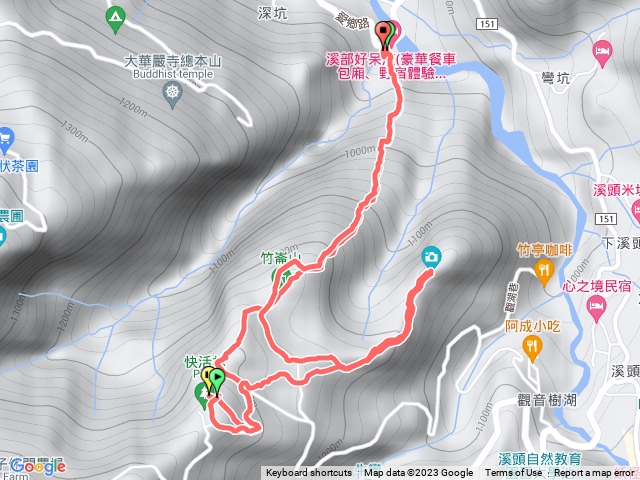 竹崙古道起登,竹崙山,志騰山,快活林,溪頭山，回竹崙山~古道。