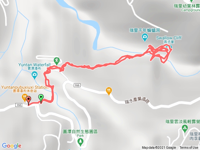 雲潭瀑布停車場到燕子崖