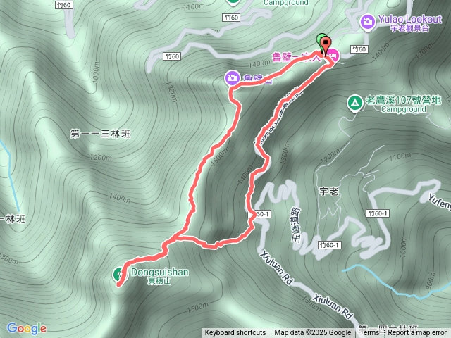 2025-10-10 魯壁山 東穗山.gpx預覽圖