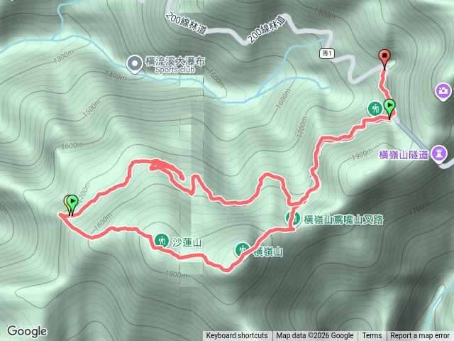 橫嶺山沙蓮山O繞預覽圖