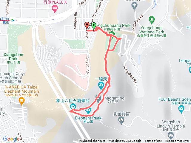 20220604永春崗公園、一線天、六巨石、象山