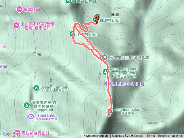 馬拉邦山珠湖登山口