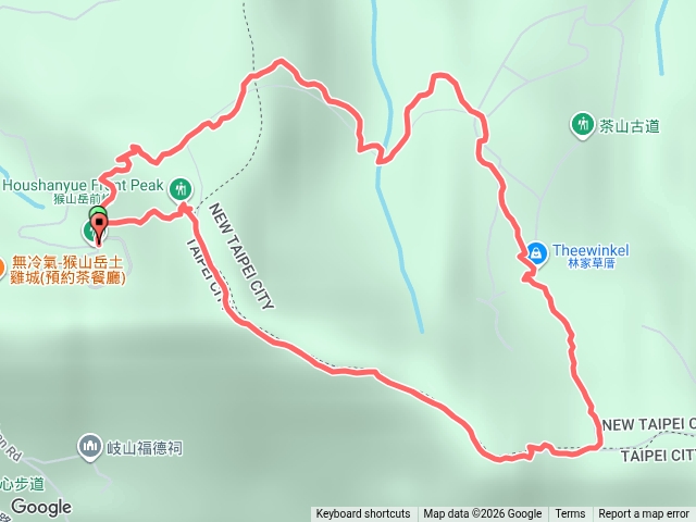 猴山岳新光路登山口-前峰-主峰-林家古厝-猴山岳新光路登山口預覽圖