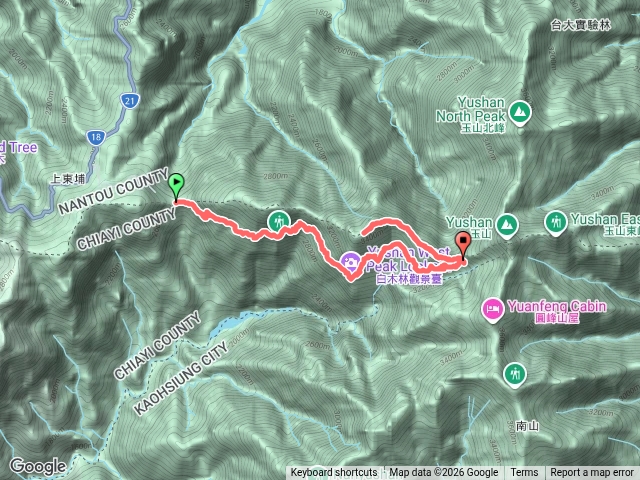 登山口-排雲山莊-玉山西峰-排雲山莊預覽圖