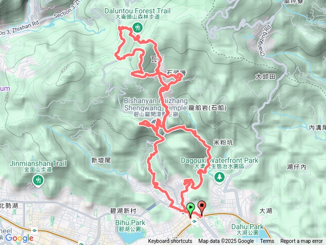 內湖_碧山巖_忠勇山_大崙頭山_圓覺瀑布