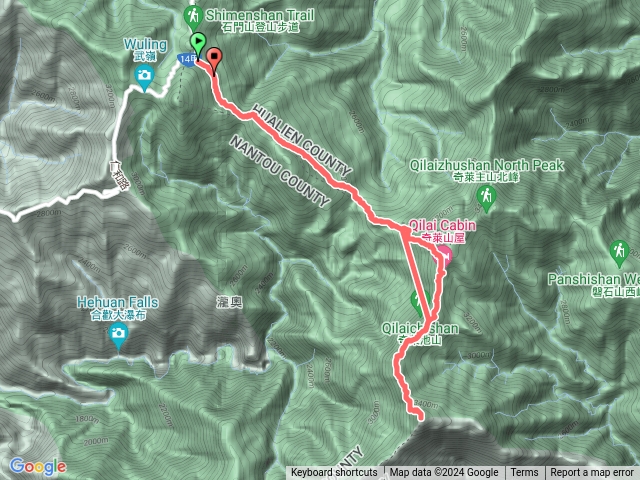 結冰的奇萊主峰