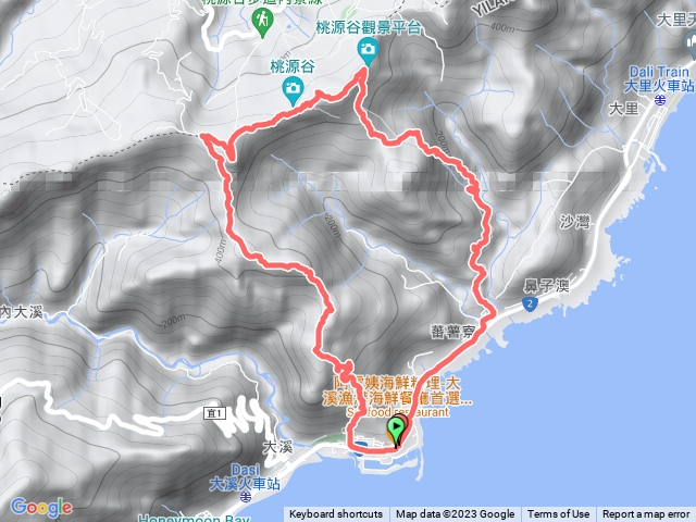 桃源谷大溪上石觀音下