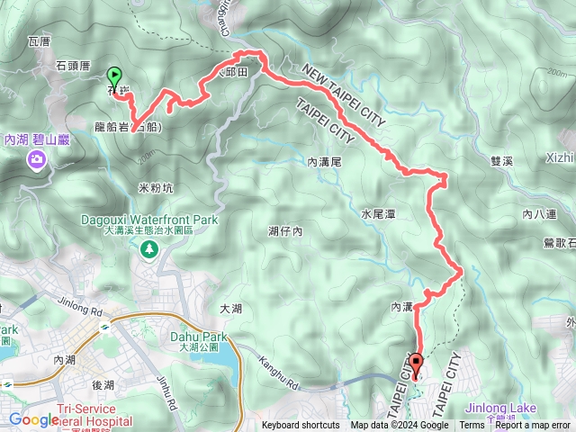 龍船岩、開眼山 大邱田山 老鷹尖 內溝山