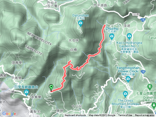 中正山、竹子湖 來回