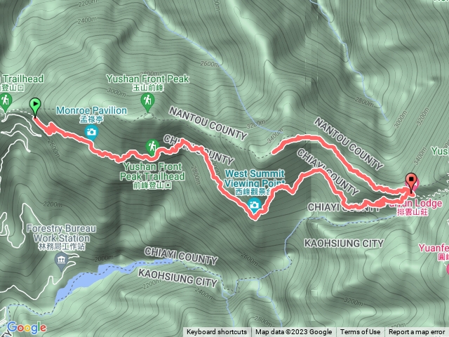 塔塔加-排雲-西峰