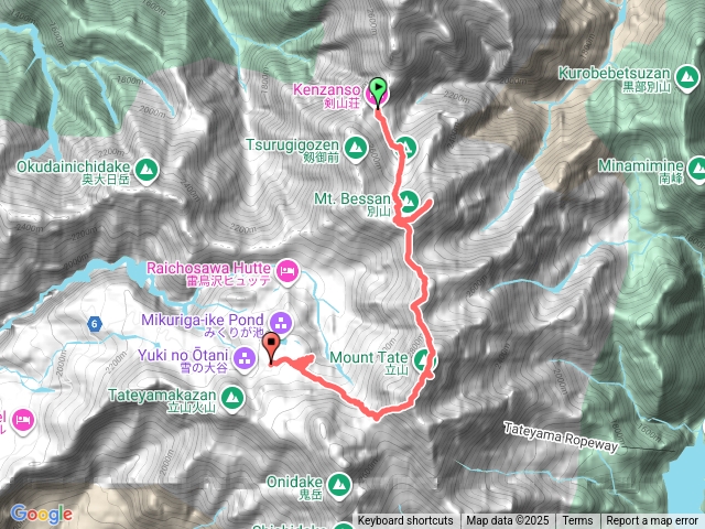 D5 : 9/13 劍山莊→立山別山→別山→真砂岳→富士折立→大汝山→雄山→室堂平