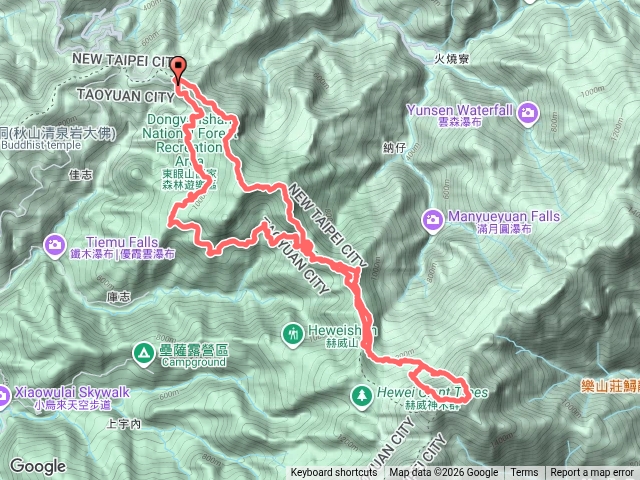 東眼山夢幻路線上北插天山預覽圖