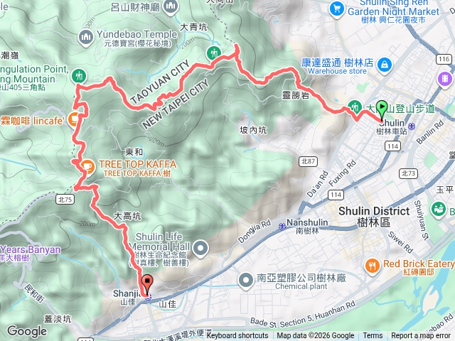 阿璋）樹林火車站縱走大同山大棟山至山佳車站預覽圖