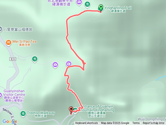 新北－臺灣百大必訪步道硬漢嶺步道(觀音山)(下山)
