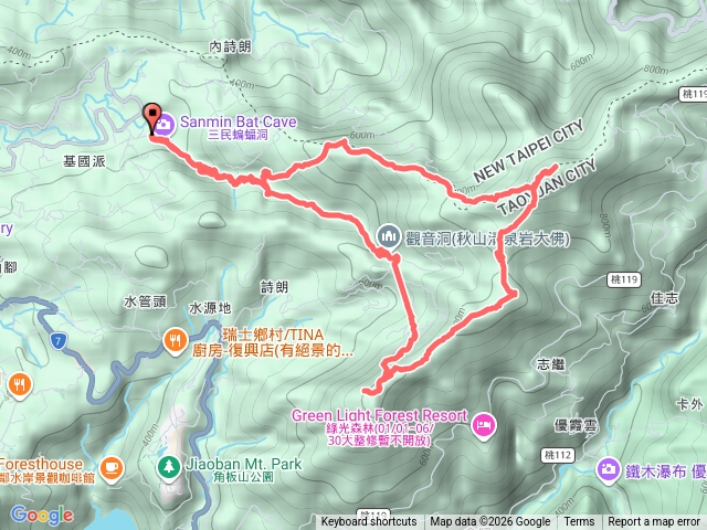 金牌O型走(蝙蝠洞步道-金平山西峰-金平山-金平山南峰-牌子山-觀音洞步道O型)預覽圖