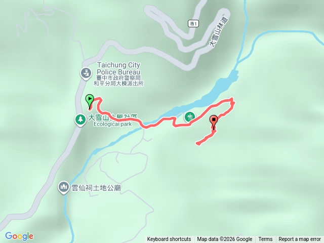 橫流溪北登山口（難走，折返）
