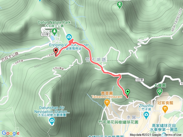 竹子湖上巴拉卡走二子坪追雪