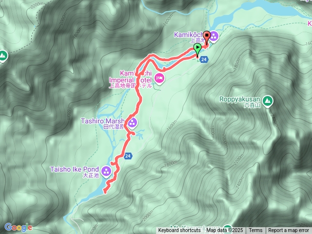 上高地大正池步道