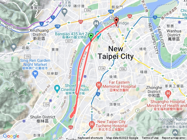 板橋大韓橋騎鐵馬