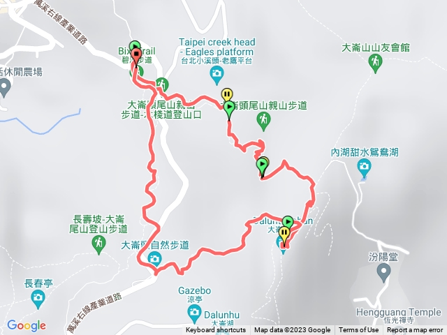 台北小溪頭大崙頭山環型步道上