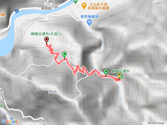 蝴蝶谷瀑布唐麻客棧