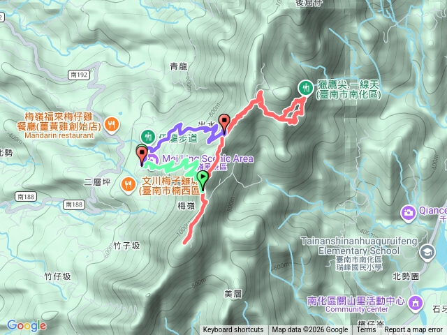 梅嶺梅峰古道-飯包尖山-竹子尖山-獵鷹尖ㄧ線天O型預覽圖
