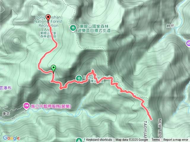 東滿步道四叉路口折返預覽圖