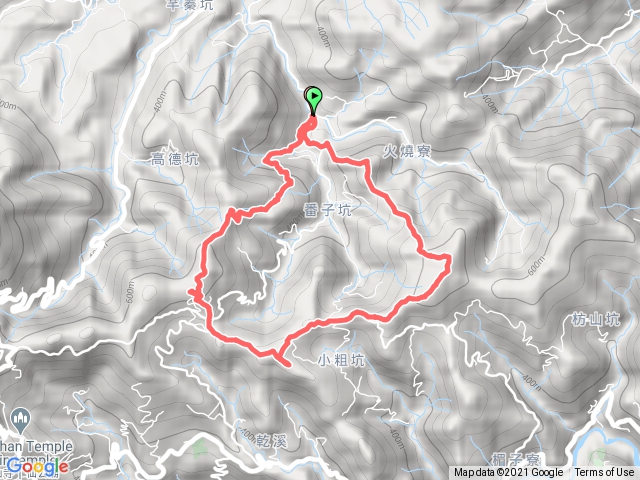 龍合橋停車場-番子坑環峰-小粗坑山-山外山有機茶園-番子坑古道-龍合橋停車場