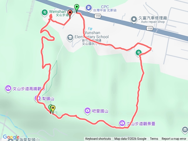 文山步道犁頭山環狀預覽圖