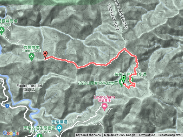 拉夫縱走，達觀山,拉拉山,夫婦山等4山